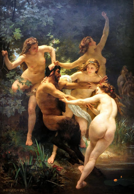 Nymphs and Satyr Pan by William-Adolphe Bouguereau, 1873